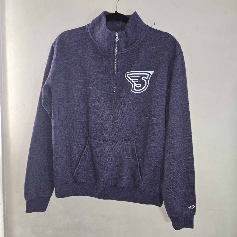 League Purple Zip-Up Men's Sweater